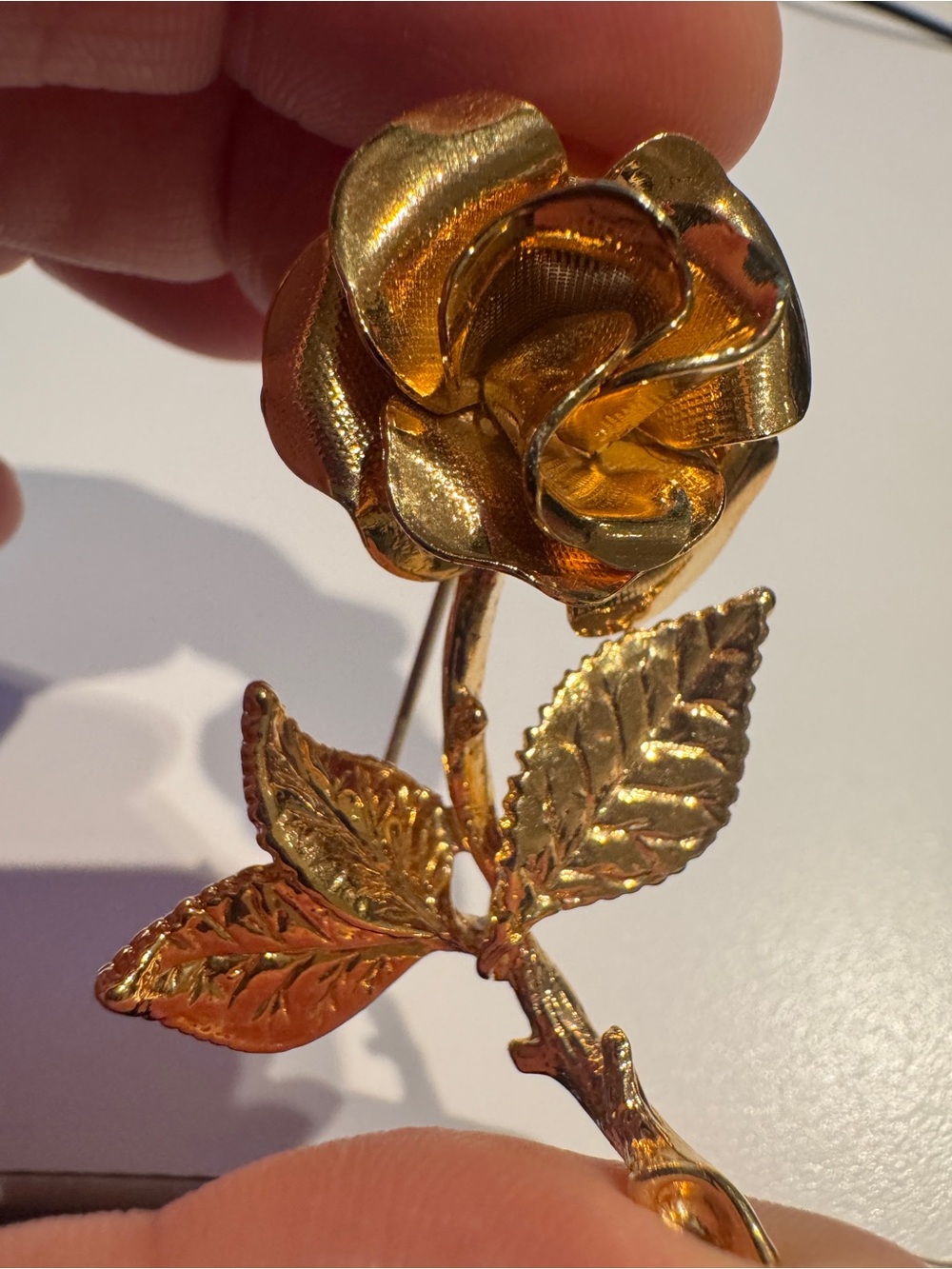 Vintage Rose Brooch - Floral Pin